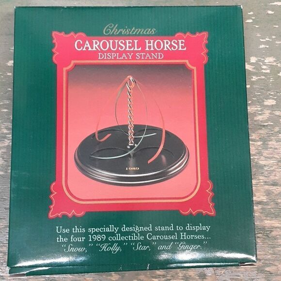 Hallmark -1989 carousel horses and display stand,Complete set of 4 - Picture 10 of 12